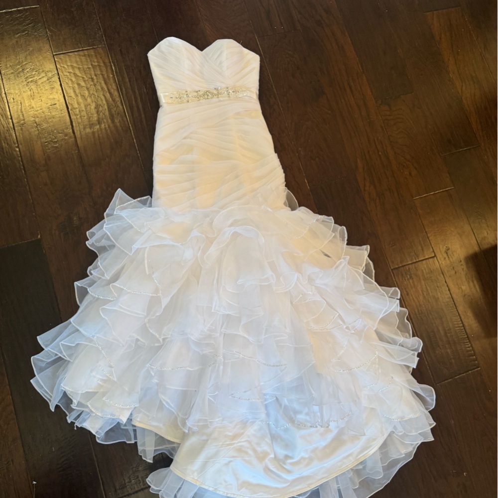 Impression Bridal White Strapless Dress